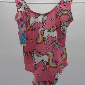Yibaidu Girls Swimsuit - Pink Unicorns - XXL